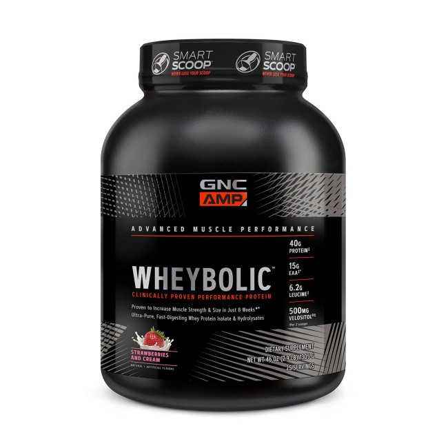 Gnc Amp Wheybolic, Proteina Din Zer, Cu Aroma De Capsuni Si Frisca, 1305 G