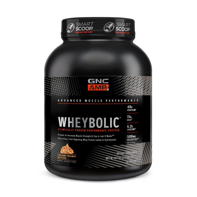 Gnc Amp Wheybolic, Proteina Din Zer, Cu Aroma De Unt De Arahide, 1307.5 G Gnc Amp Wheybolic, Proteina Din Zer, Cu Aroma De Unt De Arahide, 1307.5 G