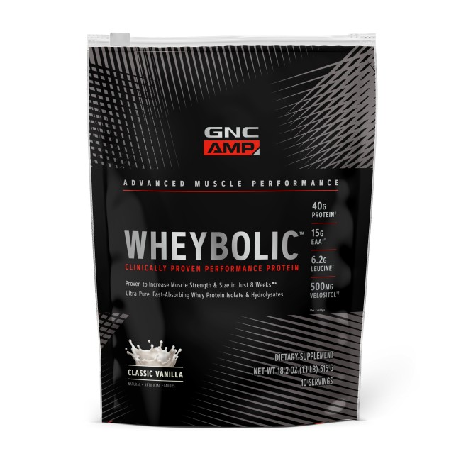 Gnc Amp Wheybolic, Proteina Din Zer, Cu Aroma De Vanilie, 515 G Gnc Amp Wheybolic, Proteina Din Zer, Cu Aroma De Vanilie, 515 G