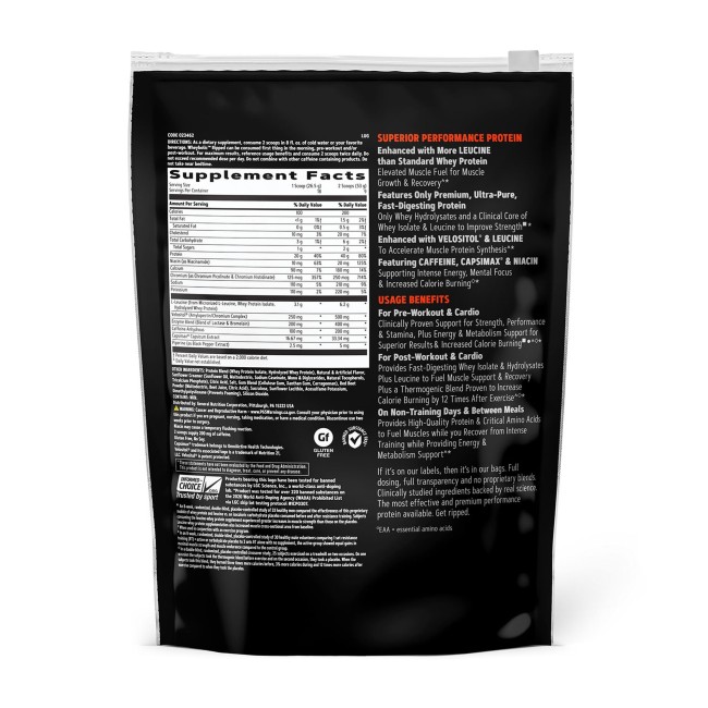 Gnc Amp Wheybolic Ripped, Proteina Din Zer, Cu Aroma De Crema De Capsuni, 477 G