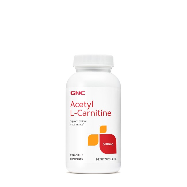 Gnc Acetyl-l-carnitine 500 Mg, Acetil L-carnitina, 60 Cps Gnc Acetyl-l-carnitine 500 Mg, Acetil L-carnitina, 60 Cps