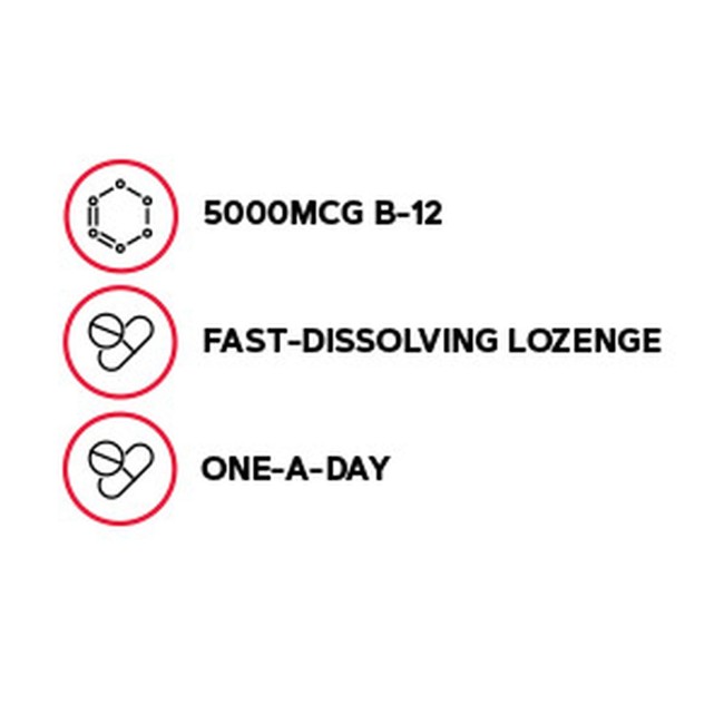 Gnc Vitamina B-12 5000 Mcg Cu Dizolvare Rapida, Cu Aroma De Cirese, 60 Drajeuri Gnc Vitamina B-12 5000 Mcg Cu Dizolvare Rapida, Cu Aroma De Cirese, 60 Drajeuri