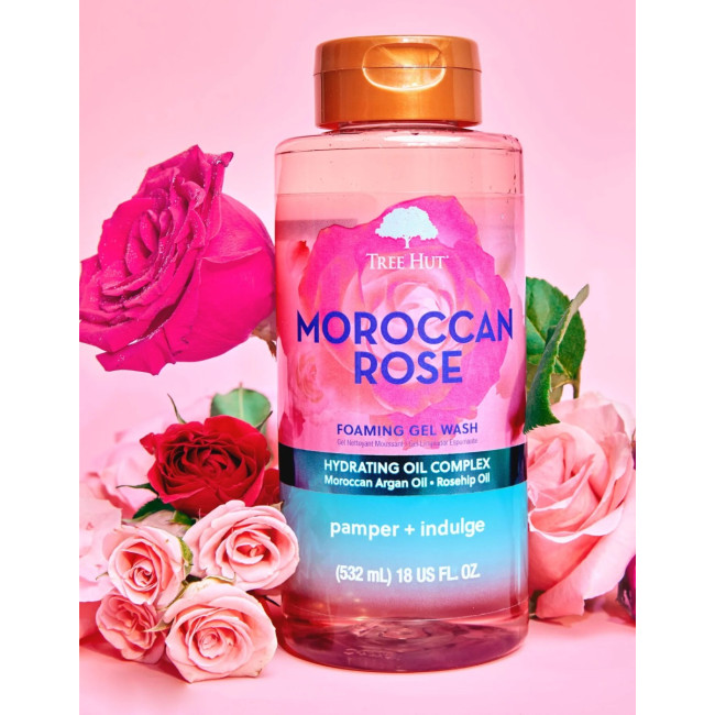 Tree Hut Foaming Gel Wash Moroccan Rose , Gel De Dus Cu Aroma De Moroccan Rose, 532 Ml