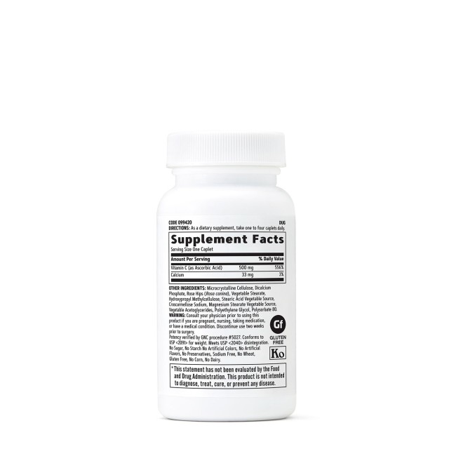 Gnc Vitamina C 500 Mg Cu Macese, 100 Tb