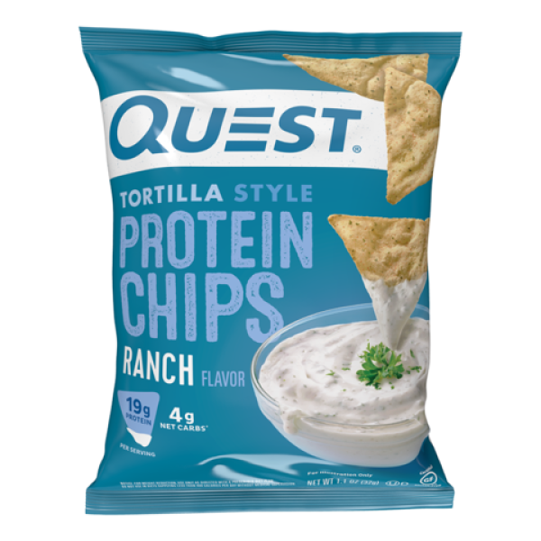 Quest Tortilla Style Protein Chips, Chipsuri Tortilla, Cu Aroma De Ranch, 32 G