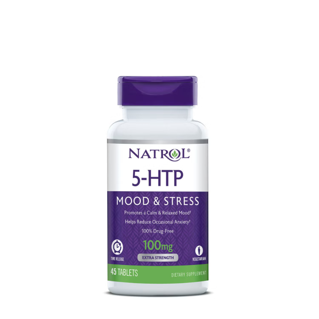 Natrol 5-htp 100 Mg Mood &stress, Eliberare Prelungita, Sprijin Natural Pentru Relaxare Si Somn, 45 Tb