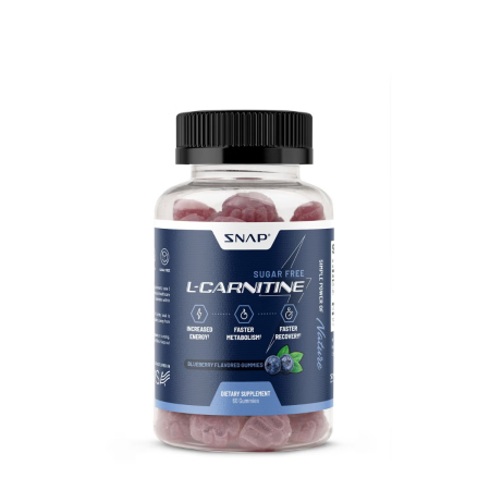 Snap Supplements L-carnitine Gummies With Blueberry Flavour, L-carnitina Jeleuri Cu Aroma De Afine, 60 Jeleuri