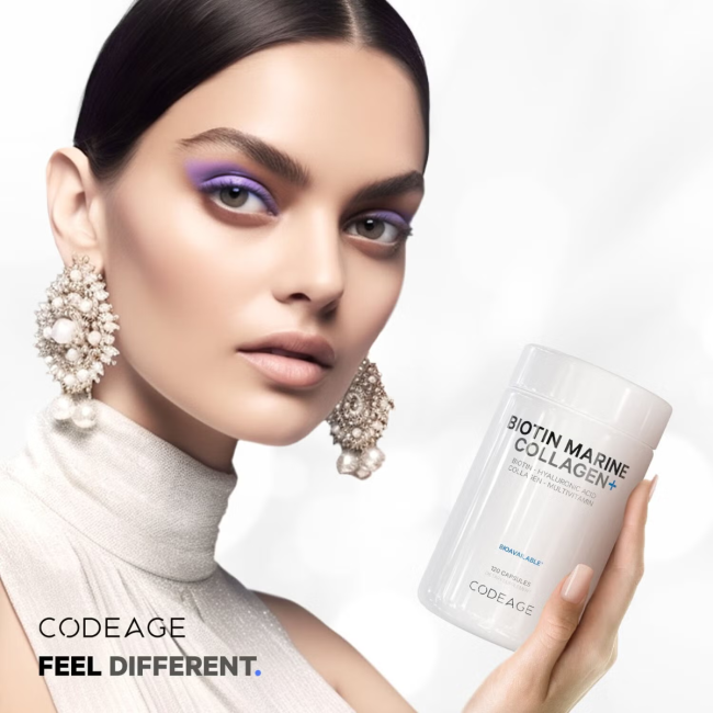 Codeage Biotin Marine Collagen+formula Completa Cu Colagen Marin Si Acid Hyaluronic, 120 Cps