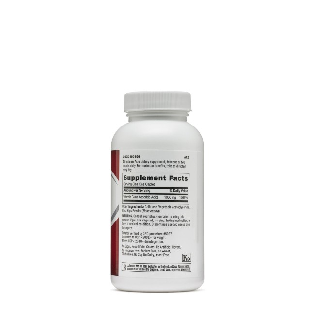 Gnc Vitamina C 1000 Cu Macese, 100 Tb