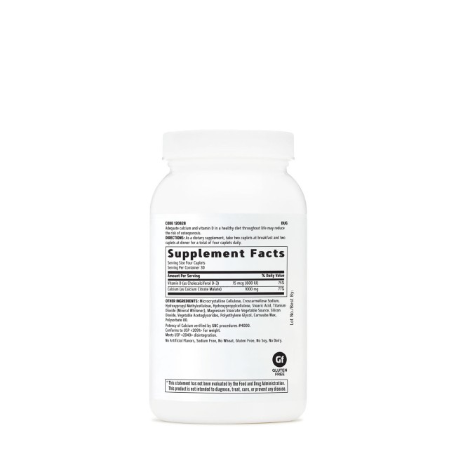 Gnc Calcimate 1000 With Vitamin D-3, Calciu Cu Vitamina D-3, 120 Tb