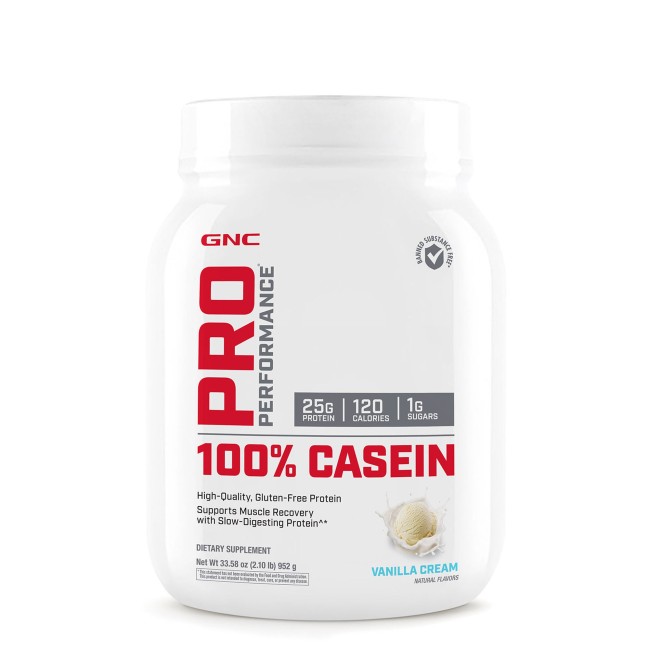 Gnc Pro Performance 100% Casein, Cazeina, Cu Aroma De Vanilie, 952 G Gnc Pro Performance 100% Casein, Cazeina, Cu Aroma De Vanilie, 952 G