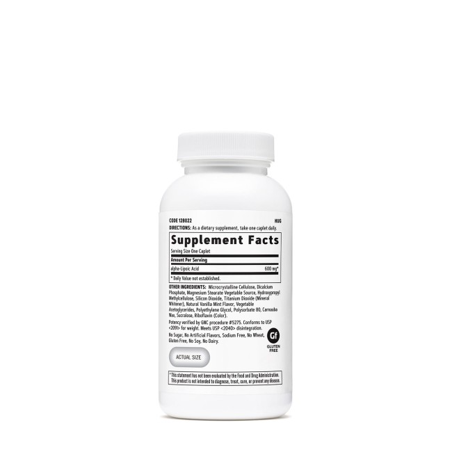 Gnc Alpha-lipoic Acid 600 Mg, Ala Acid Alfa Lipoic, 60 Tb Gnc Alpha-lipoic Acid 600 Mg, Ala Acid Alfa Lipoic, 60 Tb