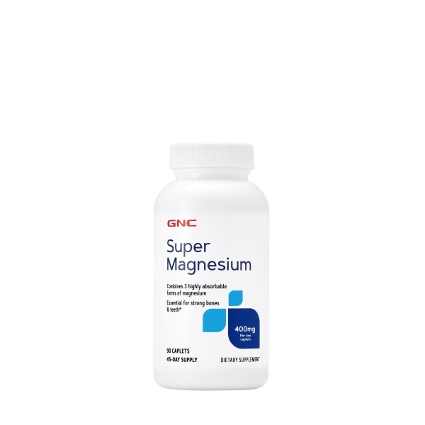 Gnc Super Magnesium 400 Mg, Magneziu, 90 Tb