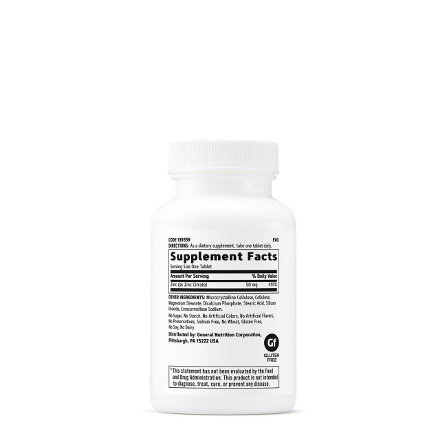 Gnc Zinc Citrat 50 Mg , 90 Tablete Gnc Zinc Citrat 50 Mg , 90 Tablete