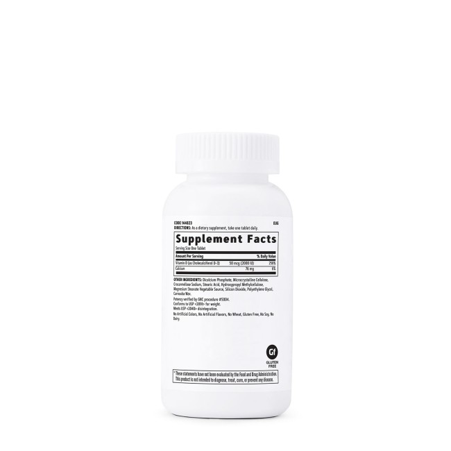 Gnc Vitamin D-3 2000 Iu, Vitamina D-3 - 50 Mcg (2000 Ui) Naturala 100% Din Lanolina, 180 Tb Gnc Vitamin D-3 2000 Iu, Vitamina D-3 - 50 Mcg (2000 Ui) Naturala 100% Din Lanolina, 180 Tb