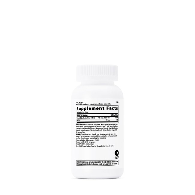 Gnc Vitamin D-3 5000 Iu, Vitamina D-3 - 125 Mcg (5000 Ui) Naturala 100% Din Lanolina, 180 Tb Gnc Vitamin D-3 5000 Iu, Vitamina D-3 - 125 Mcg (5000 Ui) Naturala 100% Din Lanolina, 180 Tb