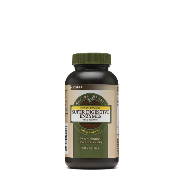 Gnc Natural Brand Super Digestive Enzymes, Enzime Digestive, 100 Cps