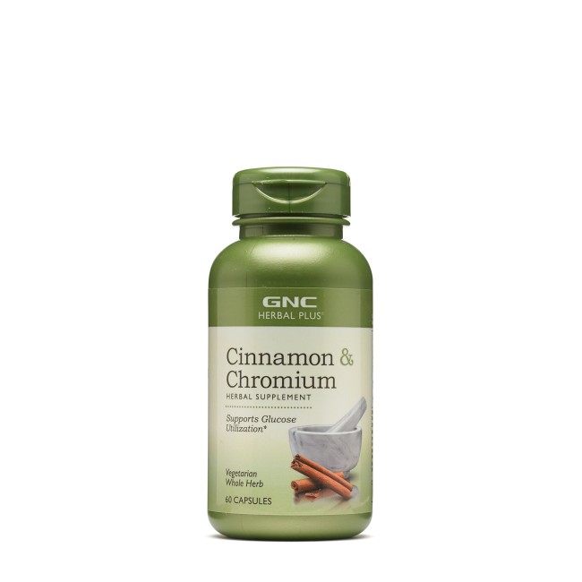 Gnc Herbal Plus Cinnamon & Chromium, Extract Standardizat De Scortisoara Si Crom, 60 Cps Gnc Herbal Plus Cinnamon & Chromium, Extract Standardizat De Scortisoara Si Crom, 60 Cps