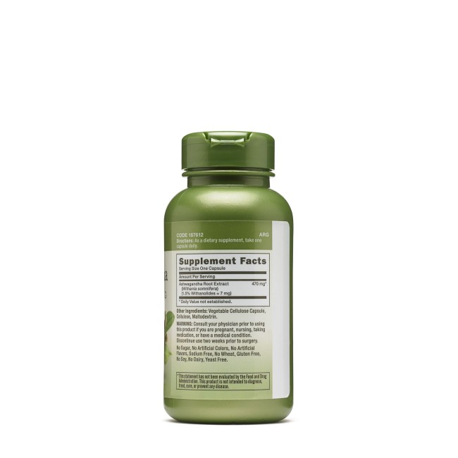 Gnc Herbal Plus Ashwagandha Extract 470 Mg, 100 Cps