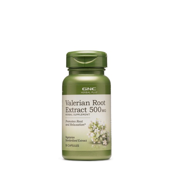 Gnc Herbal Plus Valerian Root 500 Mg, Extract Standardizat Din Radacina De Valeriana, 50 Cps