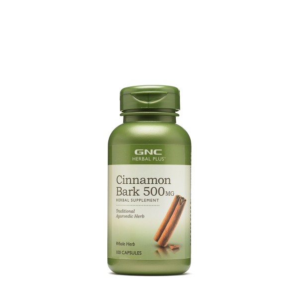 Gnc Herbal Plus Cinnamon Bark 500 Mg, Scortisoara, 100 Cps
