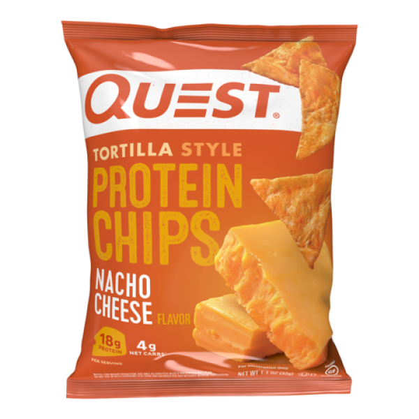 Quest Tortilla Style Protein Chips, Chipsuri Tortilla, Cu Aroma De Branza Nacho, 32 G