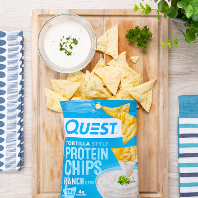 Quest Tortilla Style Protein Chips, Chipsuri Tortilla, Cu Aroma De Ranch, 32 G