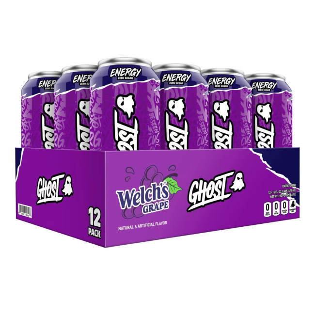 Ghost Energy Drink With Welch's Grape Flavor, Bautura Energizanta Cu Aroma De Struguri Welch’s, 473 Ml