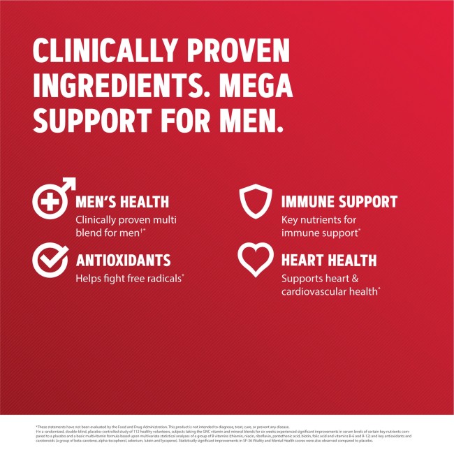 Gnc Mega Men, Complex De Multivitamine Pentru Barbati, 90 Tb