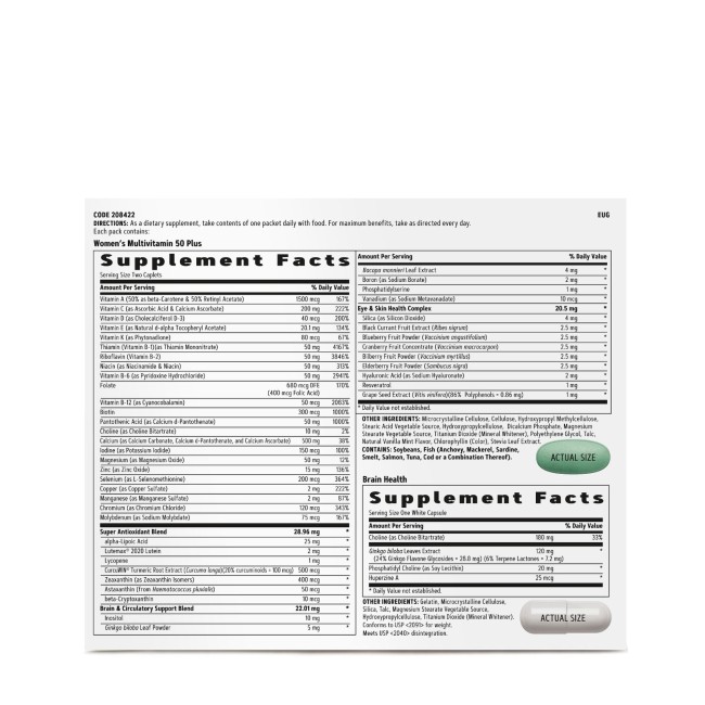Gnc Women's Vitapak Program 50 Plus, Complex De Multivitamine Pentru Femei 50 Plus, 30 Pachete Gnc Women's Vitapak Program 50 Plus, Complex De Multivitamine Pentru Femei 50 Plus, 30 Pachete