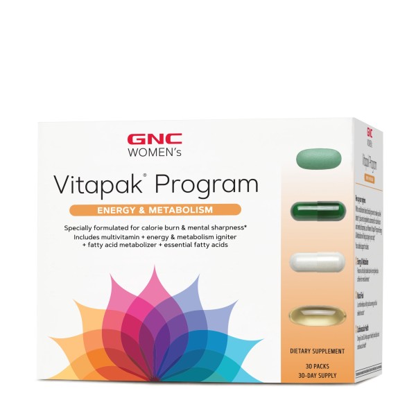 Gnc Women's Vitapak Program Energy And Metabolism, Complex De Multivitamine Pentru Femei, Energie Si Metabolism, 30 Pachetele