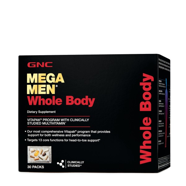 Gnc Mega Men Whole Body Vitapak Program, Complex De Multivitamine Pentru Barbati, Pentru Intregul Organism, 30 Pachetele