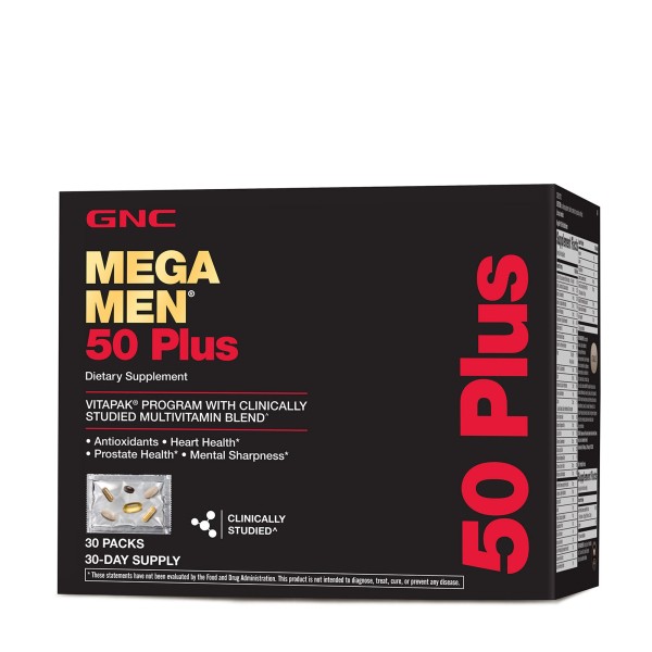 Gnc Mega Men 50 Plus Vitapak Program, Complex De Multivitamine Pentru Barbati 50 Plus, 30 Pachetele