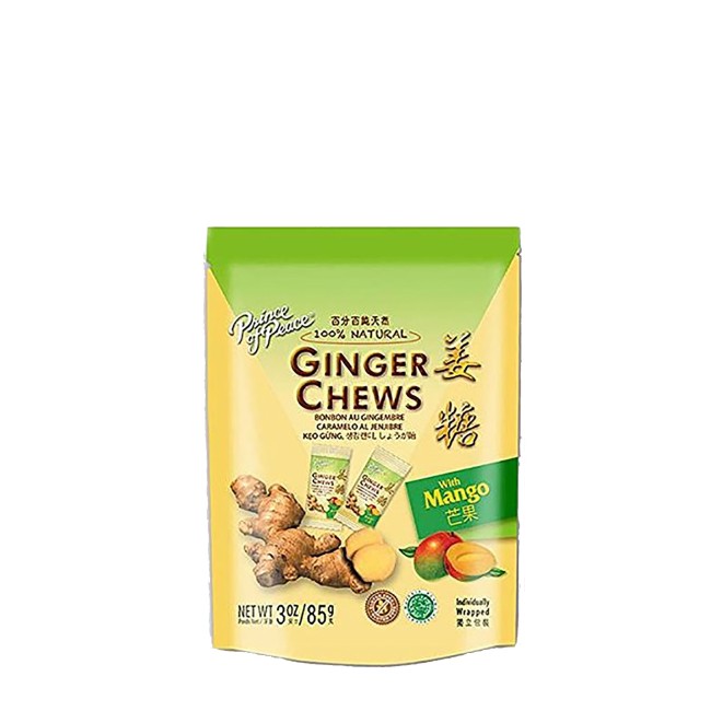 Prince Of Peace Ginger Chews, Caramele Cu Ghimbir Cu Aroma De Mango, 85 G Prince Of Peace Ginger Chews, Caramele Cu Ghimbir Cu Aroma De Mango, 85 G