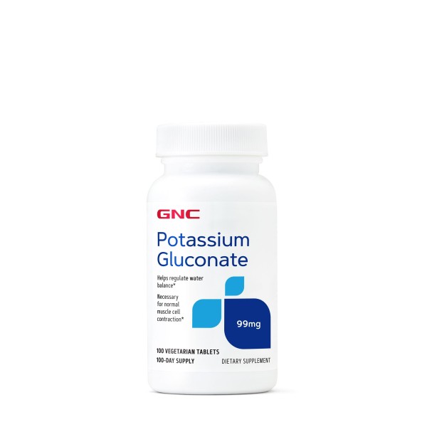 Gnc Potassium Gluconate 99 Mg, Gluconat De Potasiu, 100 Tb