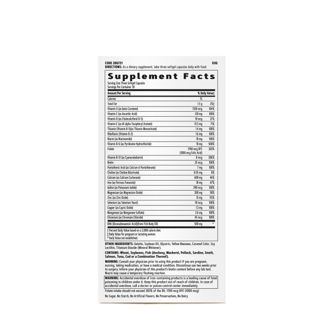 Gnc Women’s Formula Prenatala Cu Dha Si Fier, 90 Cps Gnc Women’s Formula Prenatala Cu Dha Si Fier, 90 Cps
