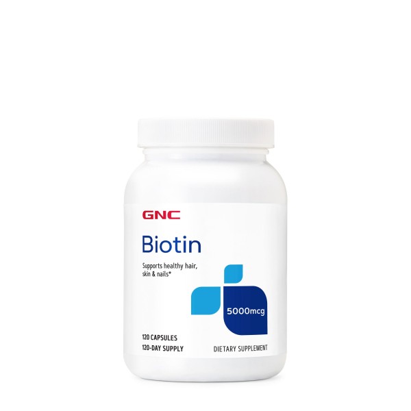 Gnc Biotin 5000 Mcg, Biotina, 120 Cps