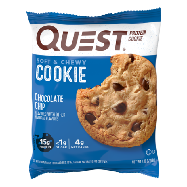 Quest Protein Cookie, Biscuite Proteic, Cu Aroma De Bucati De Ciocolata, 59g Quest Protein Cookie, Biscuite Proteic, Cu Aroma De Bucati De Ciocolata, 59g