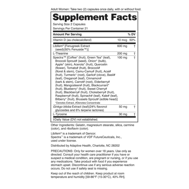 Nugenix Libido: Women's Sexual Vitality Booster, Formula Pentru Sustinerea Vitalitatii Sexuale Feminine, 60 Tb