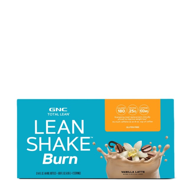 Gnc Total Lean Lean Shake Burn, Bautura Proteica Energizanta Cu Aroma De Vanilla Latte, 414 Ml Gnc Total Lean Lean Shake Burn, Bautura Proteica Energizanta Cu Aroma De Vanilla Latte, 414 Ml