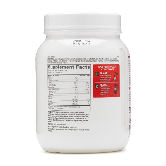 Gnc Pro Performance Weight Gainer, Formula Proteica Pentru Crestere In Greutate, Cu Aroma De Vanilie, 1134 G Gnc Pro Performance Weight Gainer, Formula Proteica Pentru Crestere In Greutate, Cu Aroma De Vanilie, 1134 G