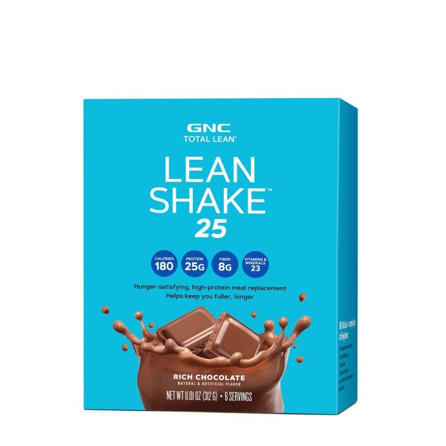 Gnc Total Lean Lean Shake 25, Shake Proteic, Cu Aroma De Ciocolata, 52 G