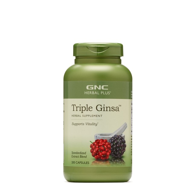 Gnc Herbal Plus Triple Ginsa, 200 Cps