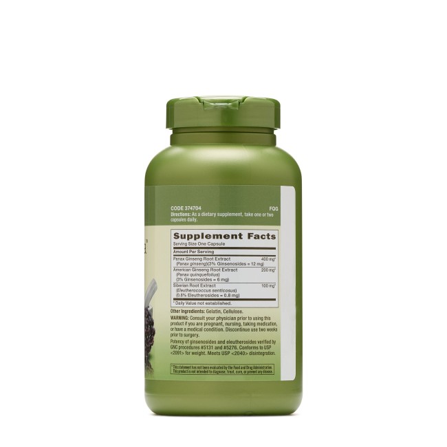 Gnc Herbal Plus Triple Ginsa, 200 Cps Gnc Herbal Plus Triple Ginsa, 200 Cps