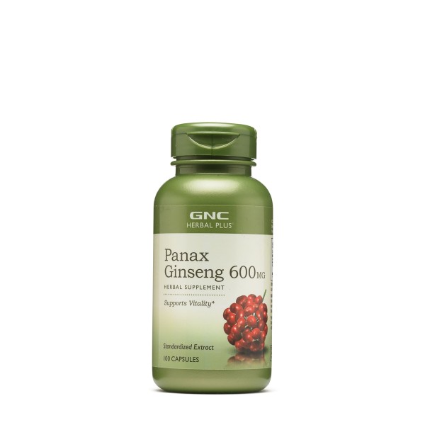 Gnc Herbal Plus Panax Ginseng 600 Mg, Extract Standardizat De Ginseng, 100 Cps