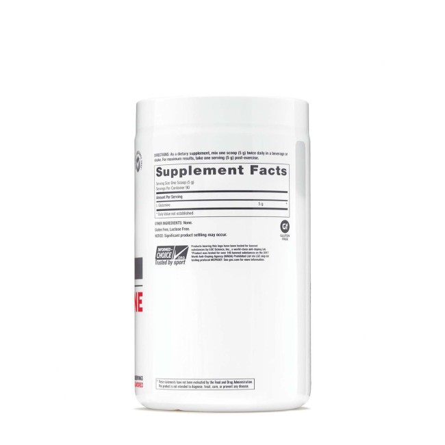 Gnc Pro Performance  L-glutamine Powder 5000, L-glutamina Pulbere, Fara Aroma, 454 G
