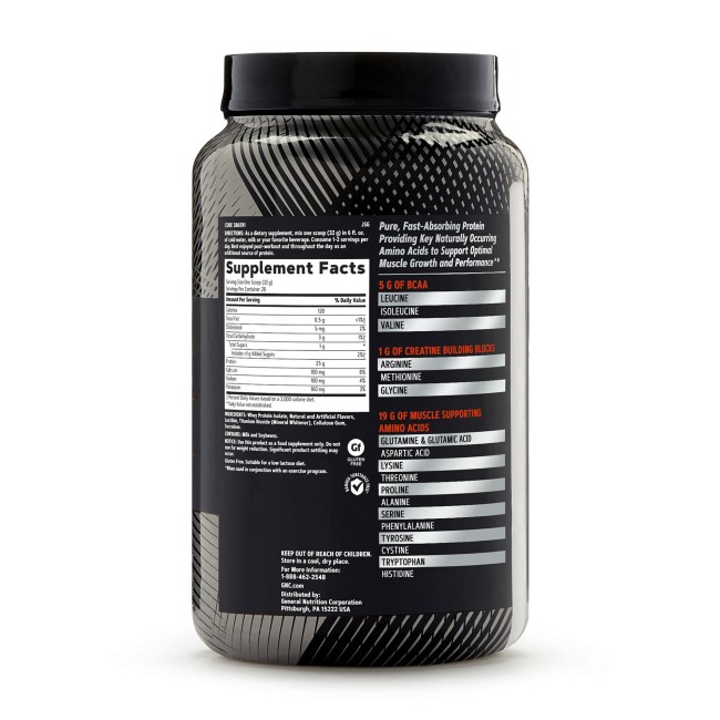 Gnc Amp Pure Isolate, Proteina Izolata Din Zer, Cu Aroma De Vanilie, 896 G Gnc Amp Pure Isolate, Proteina Izolata Din Zer, Cu Aroma De Vanilie, 896 G