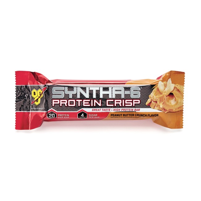 Bsn Syntha-6 Protein Crisp, Baton Proteic, Cu Aroma De Unt De Arahide Crocant, 56 G