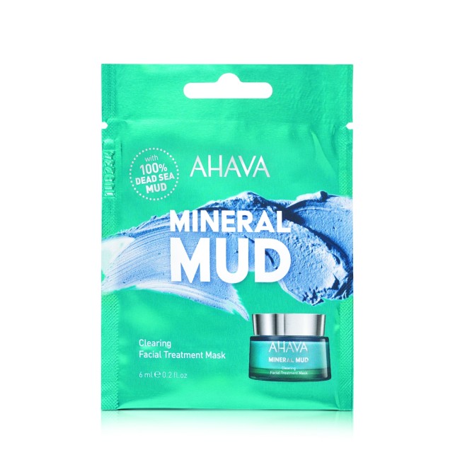 Ahava Single Use Clearing Facial Treatment Mask, Masca Pentru Curatarea Si Detoxifierea Tenului, 6 Ml