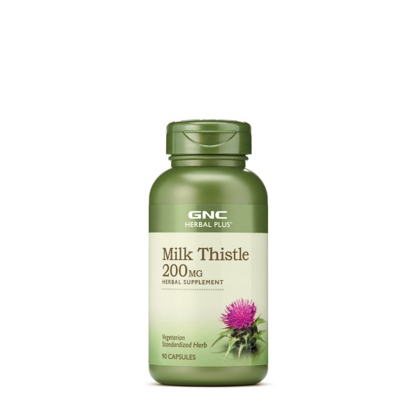 Gnc Herbal Plus Milk Thistle 200 Mg, Silimarina, 90 Cps